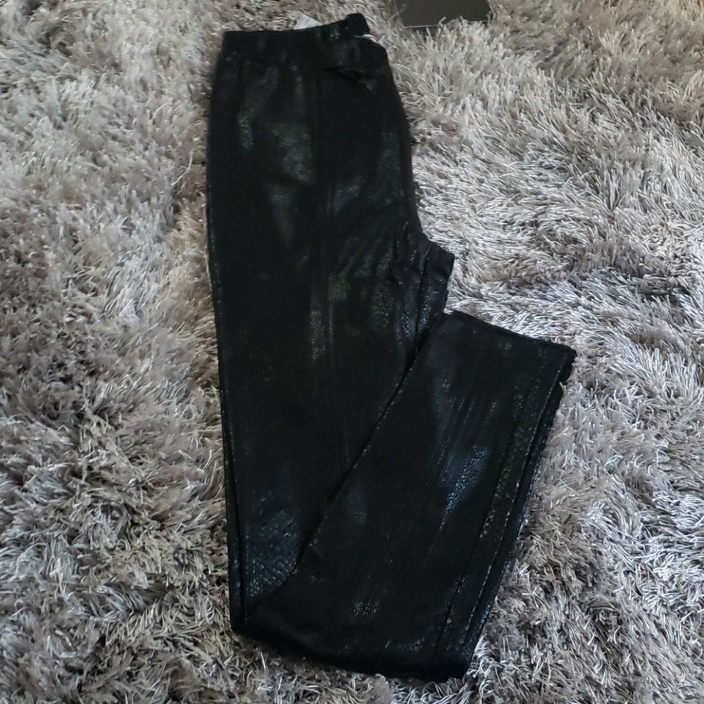 Faux leather pants